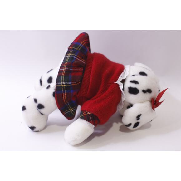 Commonwealth, Dalmatian, Girl Dog, Plush, Christmas, Red Outfit ~ 251013-WH 1365 - Picture 3 of 4